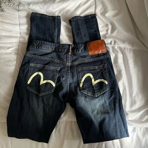 dark wash evisu jeans